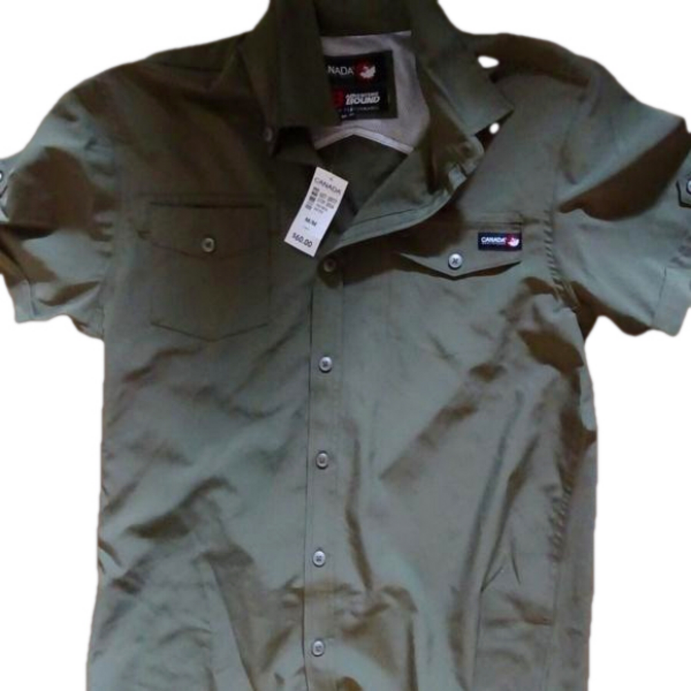 NWT WEATHER GEAR AB ADVENTURE BOUND OUTDOOR PERFORMANCE SHIRT 97% POLYESTER
